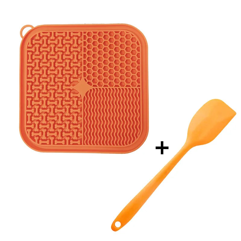 Pet Lick Mat Set with Spatula – Easy to Clean